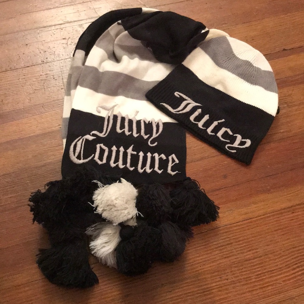 Authentic Juicy Couture Hat & Scarf Set
